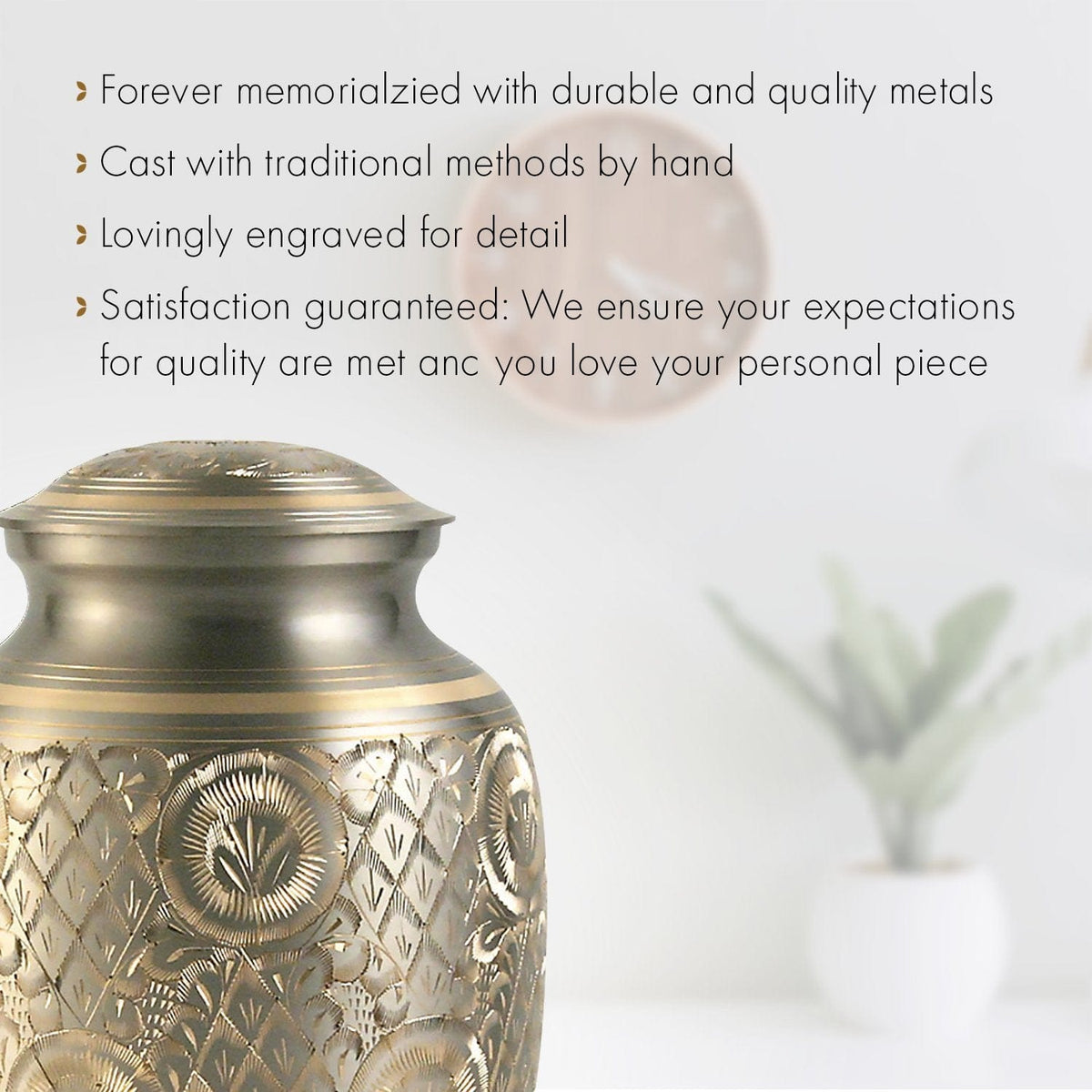 Commemorative Cremation Urns Platinum Majestic Radiance Cremation Urn