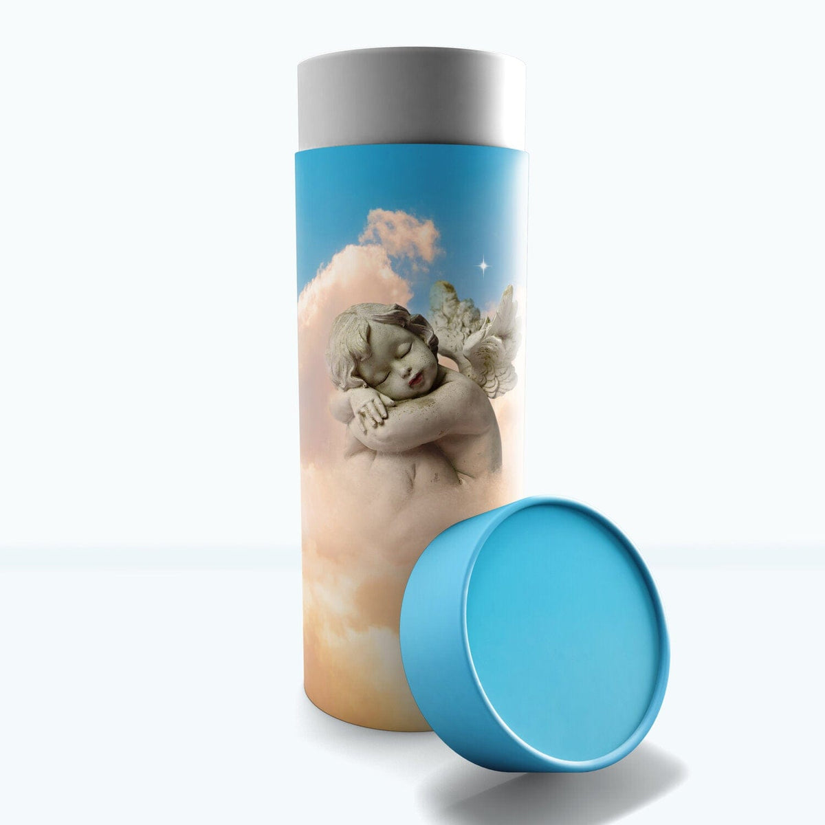 Commemorative Cremation Urns Small Angel of Mine - Biodegradable & Eco Friendly Burial or Scattering Urn / Tube