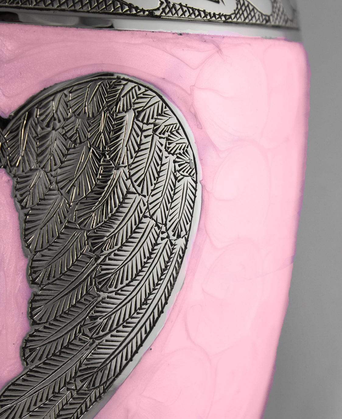 Commemorative Cremation Urns Soft Pink Loving Angel Wings Cremation Urn