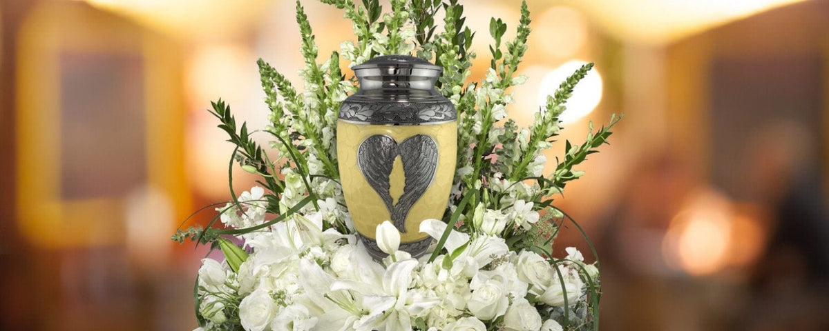 Commemorative Cremation Urns Sunshine Loving Angel Wings Cremation Urn