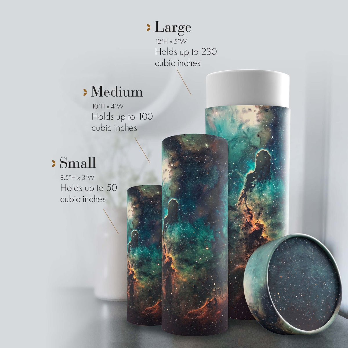 Commemorative Cremation Urns Supernova Biodegradable & Eco Friendly Burial or Scattering Urn / Tube