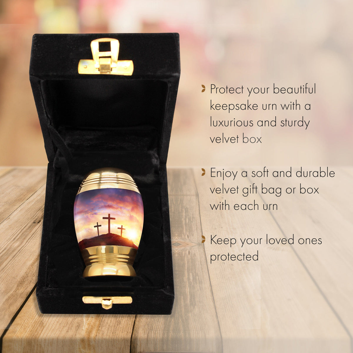 Commemorative Cremation Urns Three Crosses Cremation Urn